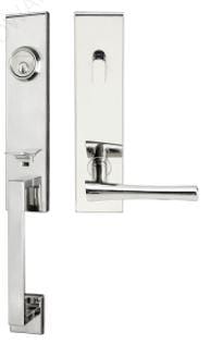 INOX Manhattan Handle Set with Champagne Inside Lever